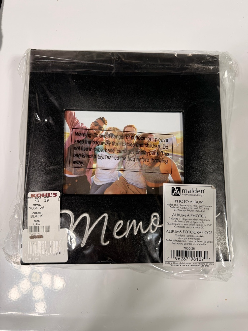 Malden Black 'Memo' Photo Album Frame